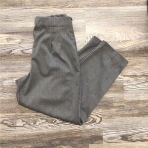 Briggs Petite Heather Gray Pleated Side Zip Pants 12P